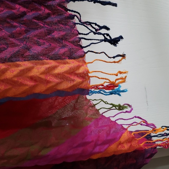 Striped Shawl or Wrap - Picture 6 of 7